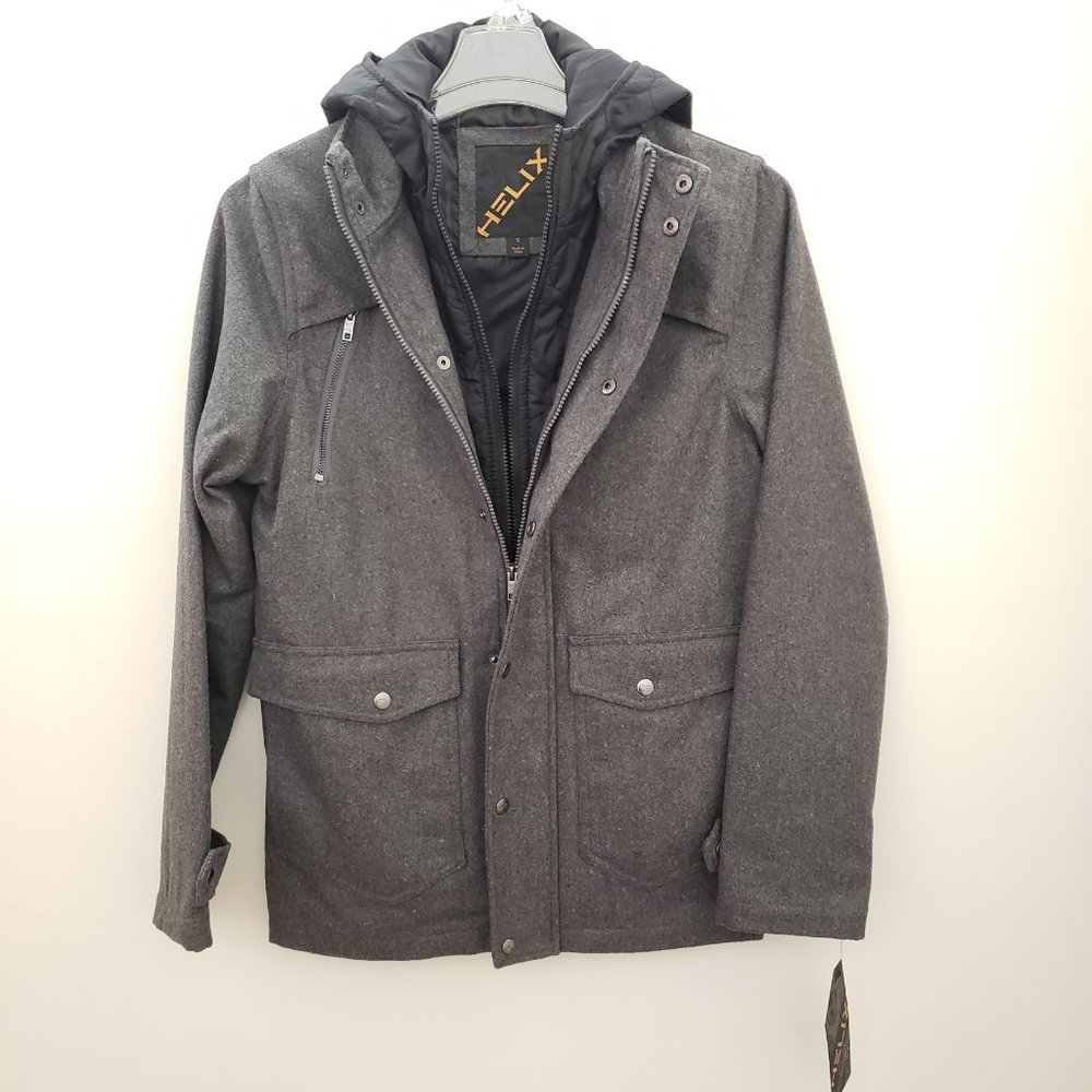 Helix Men's YM Collection Tops Charcoal Snowboard Style Jacket Size S